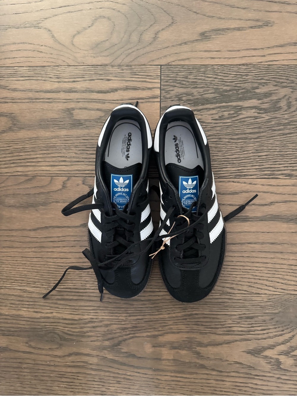 adidas Black and White Kids Classic Three-Stripe Sneakers